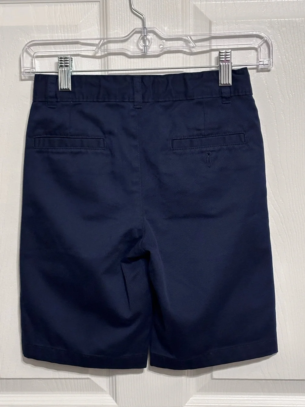 Chaps Kids Navy Big Boys Flat front Adjustable Chino Shorts Girls Unisex Size 8